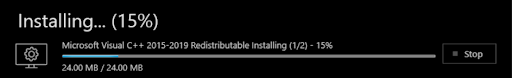 installing is in progress