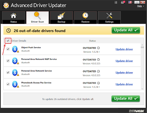 list of outdated drivers found
