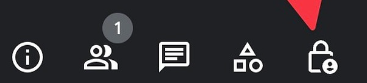  Lock icon at active meeting time