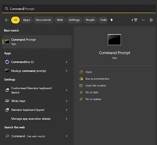 Open Command Prompt