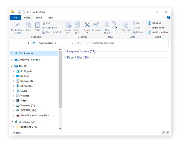 open file explorer