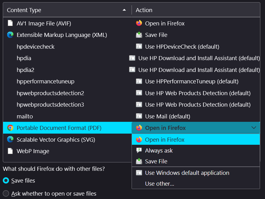 Open Pdf in Firefox