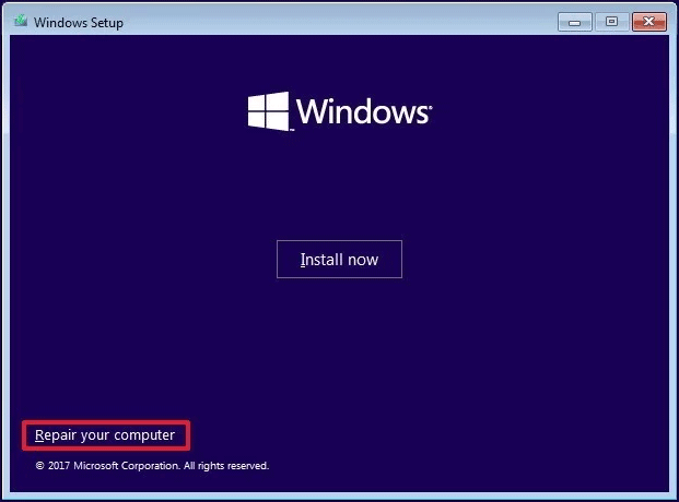 reboot and select proper boot device ssd
