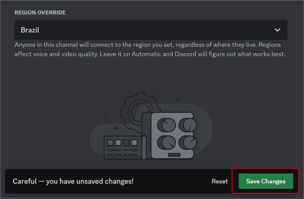 Save Changes button