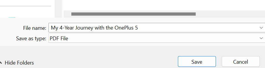 save file option