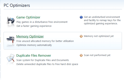 Select Memory Optimizer module