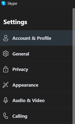 Skype Setting
