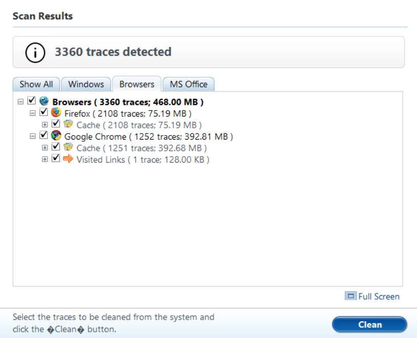 traces detected