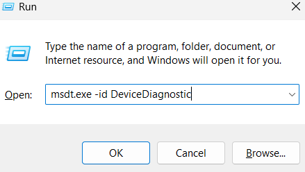 Type Command in Run Search Bar to Fix Unknown USB Device Error