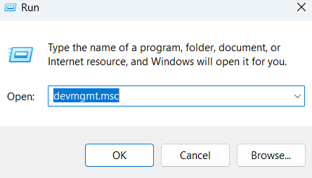 type devmgmt msc command