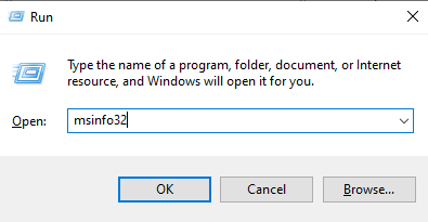 type Msinfo32 command