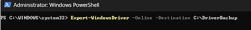 use command In the Powershell