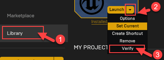 Verify option - Epic Launcher app